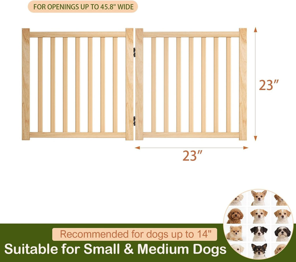freestanding wooden dog gate indoor- 23" h 2 on a desk or shelf