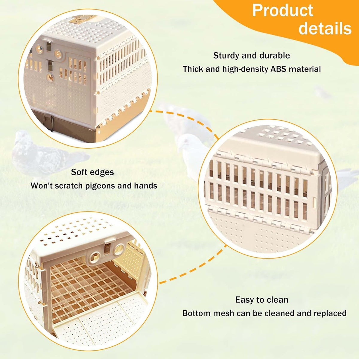 folding bird cage pigeons travel cage training cage showing dimensions