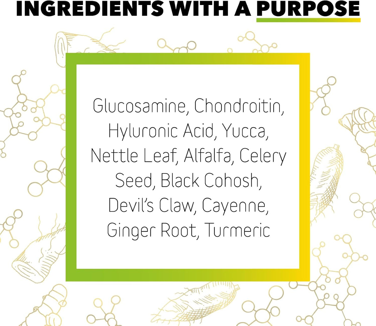 in clover connectin hip & joint supplement for showing dimensions