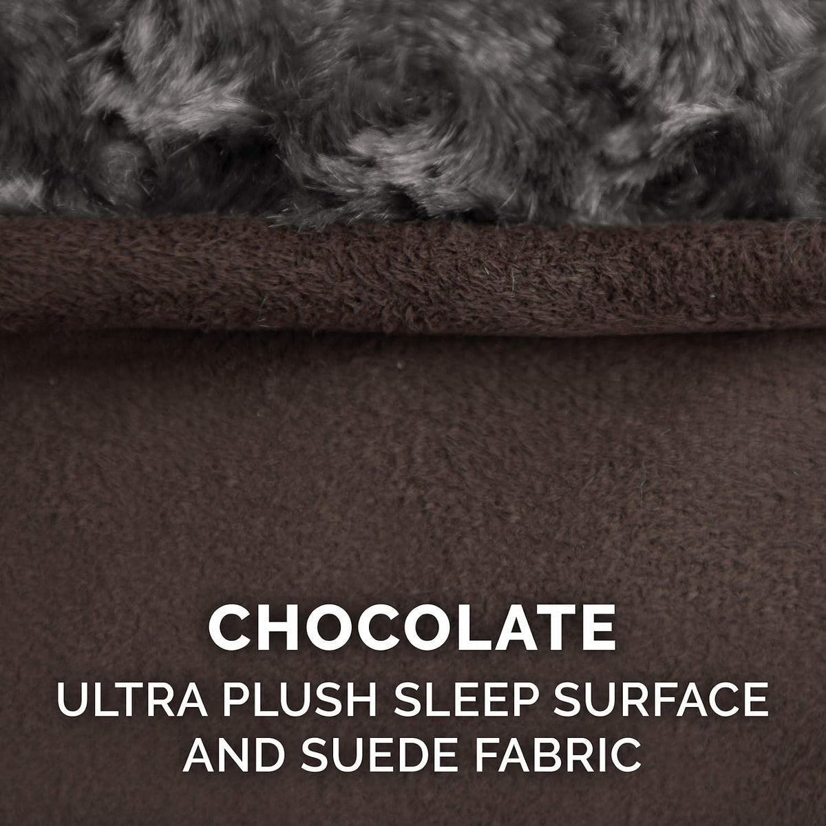furhaven replacement dog bed cover ultra plush faux, side view