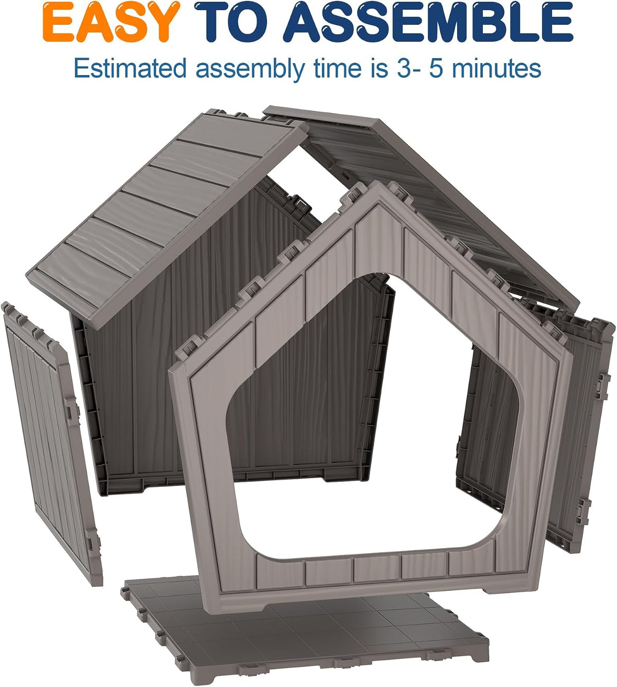 bifanuo dog house outdoor indoor for small dogs, front angle view