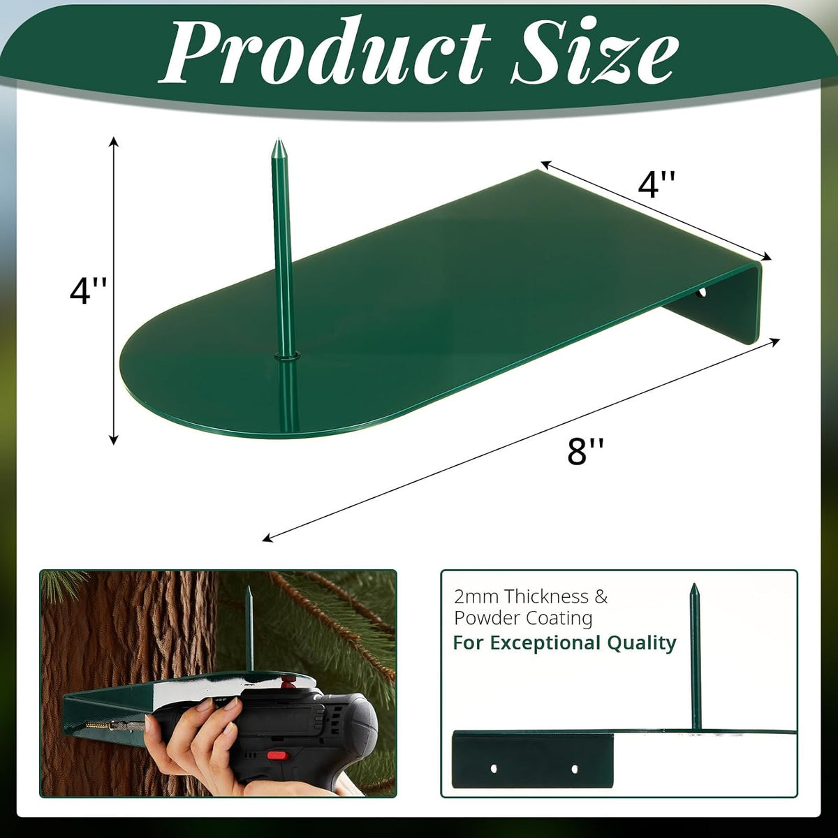 leifide 2 pcs squirrel corn cob feeder platform, close-up detail