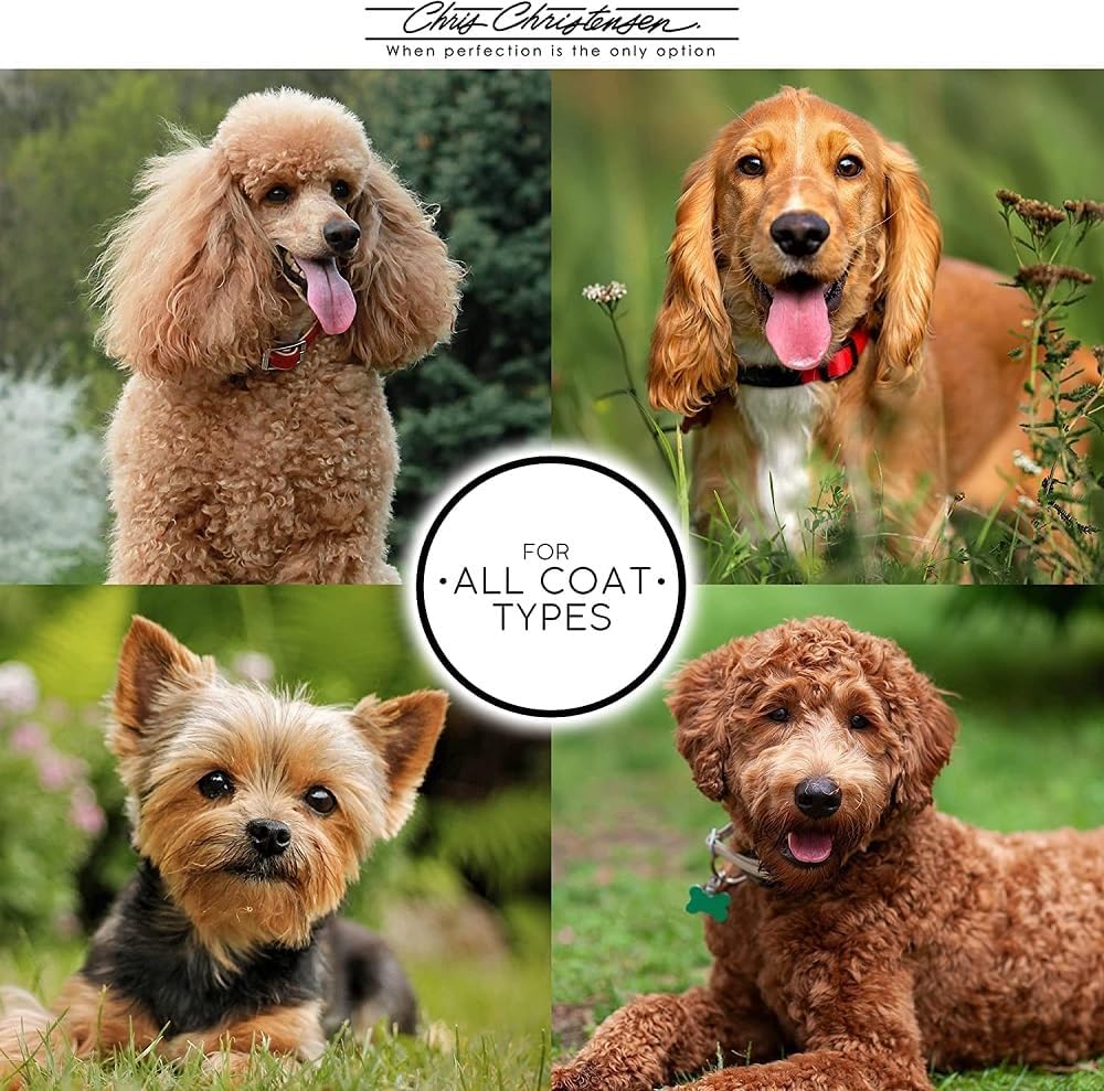 chris christensen saving grace canine treatment shampoo, dog, side view