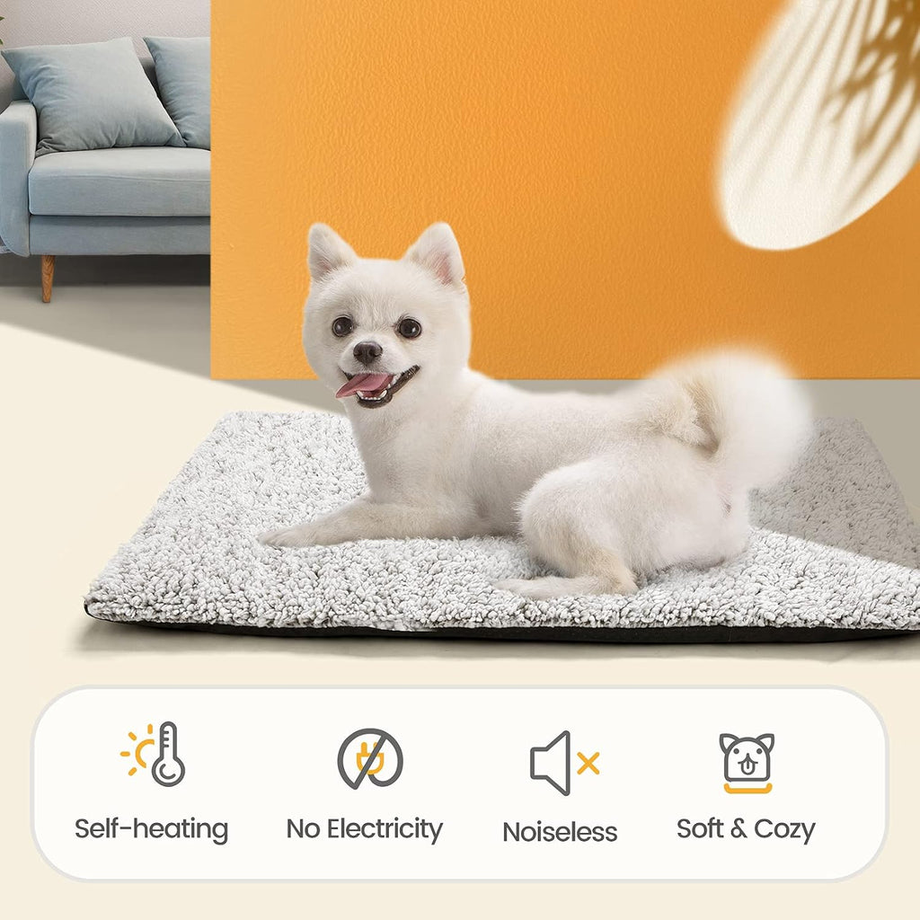 mora pets self warming cat bed self heating, side view