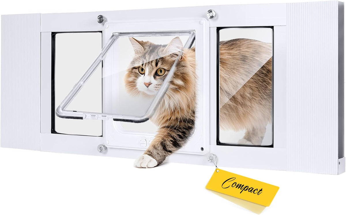 compact cat door for window, h: 13", fit, main product view