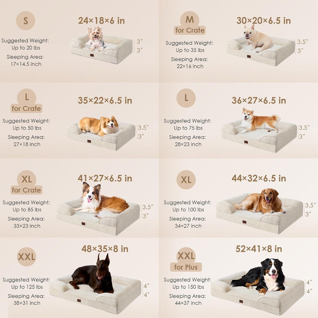 eheyciga orthopedic extra large dog bed, waterproof washable shown in use