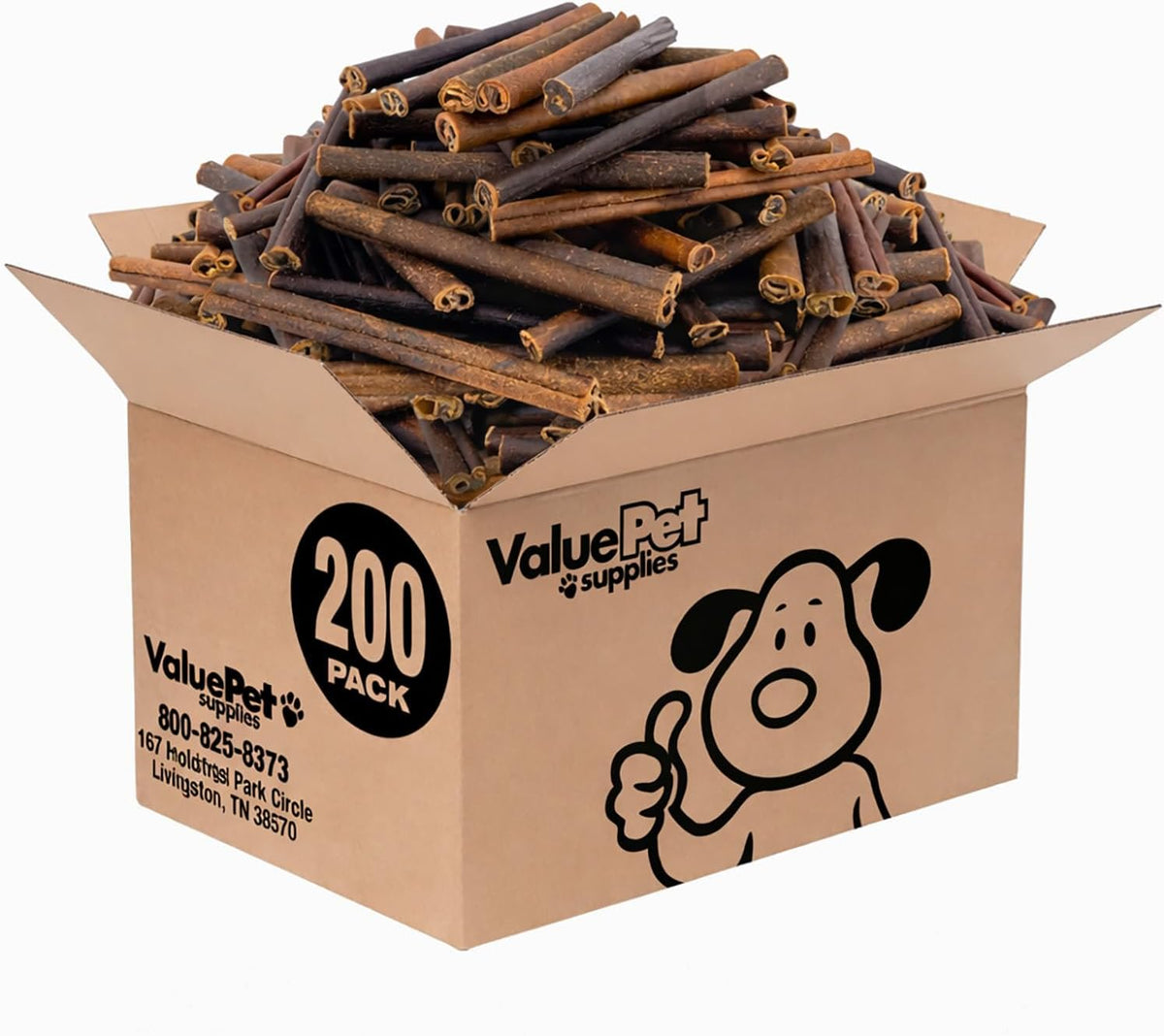 valuebull buffalo collagen sticks for dogs, 6 inch, main product view
