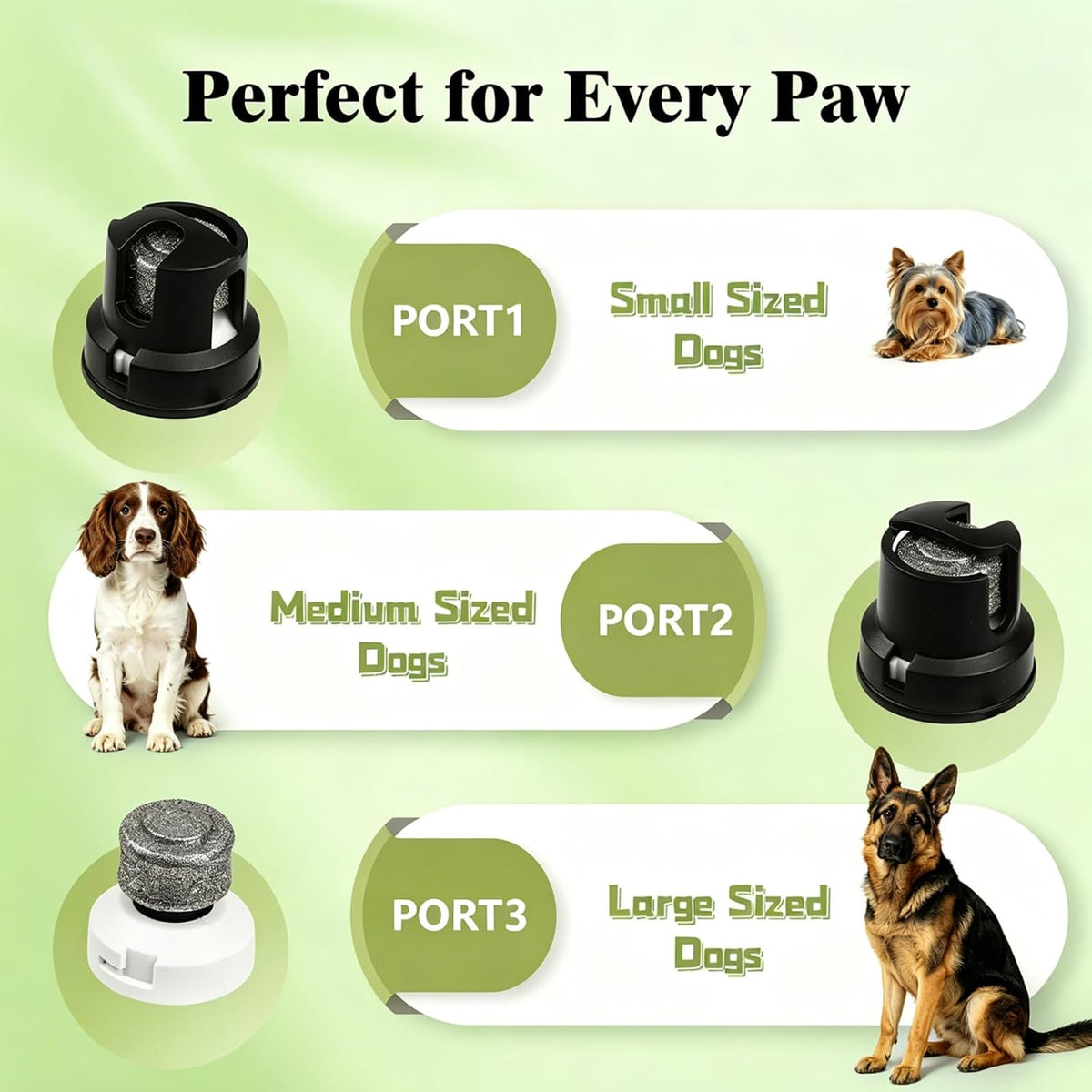 whisper-quiet dog nail grinder, safe & stress-free for showing dimensions