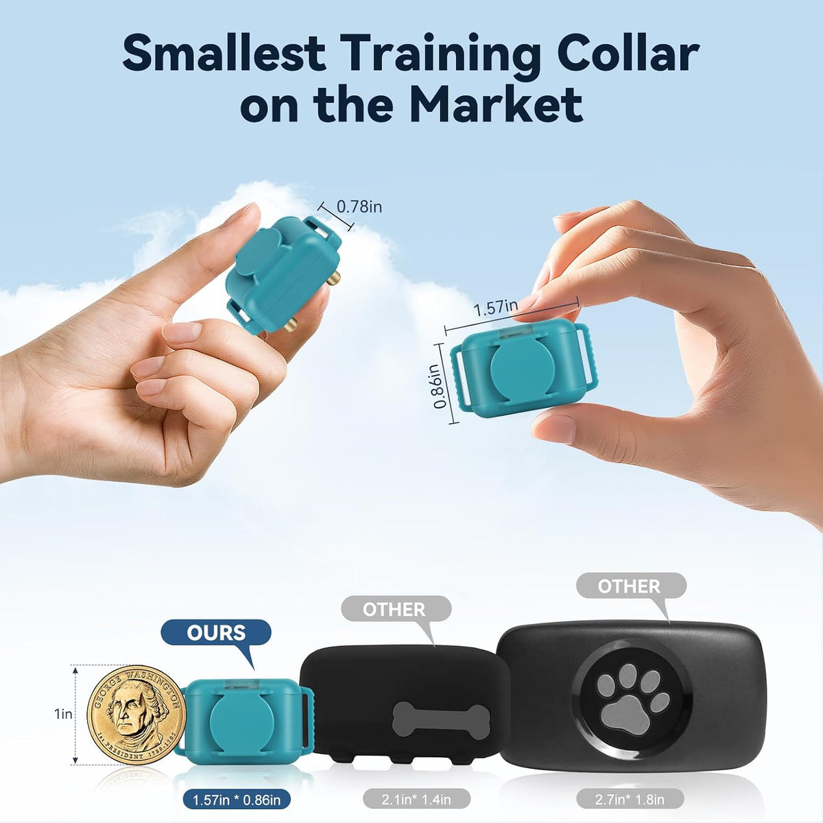 smallest dog training collar for 3 dogs，dog shock shown in use