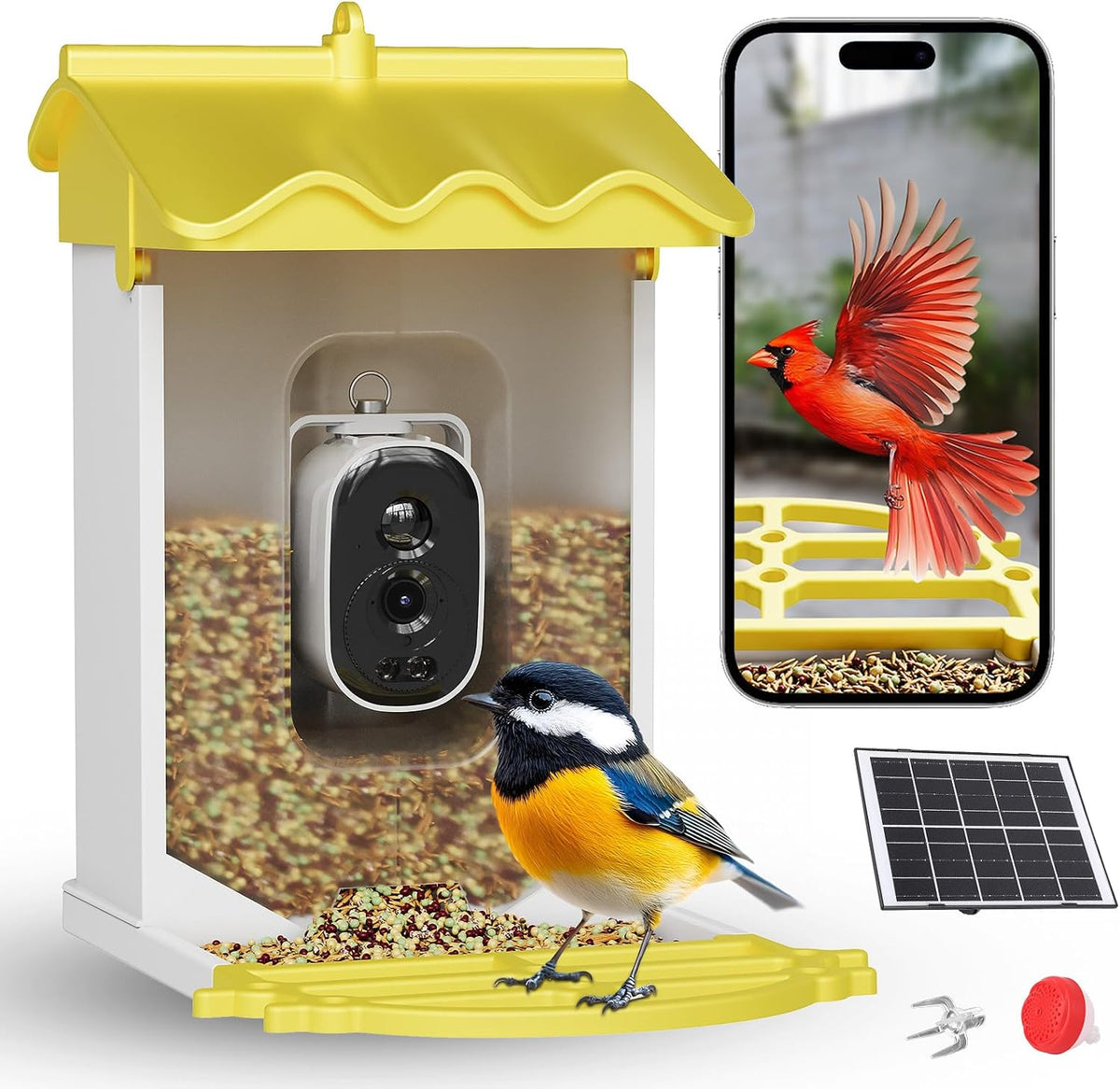 garveelife smart bird feeder with 2k camera &, main product view