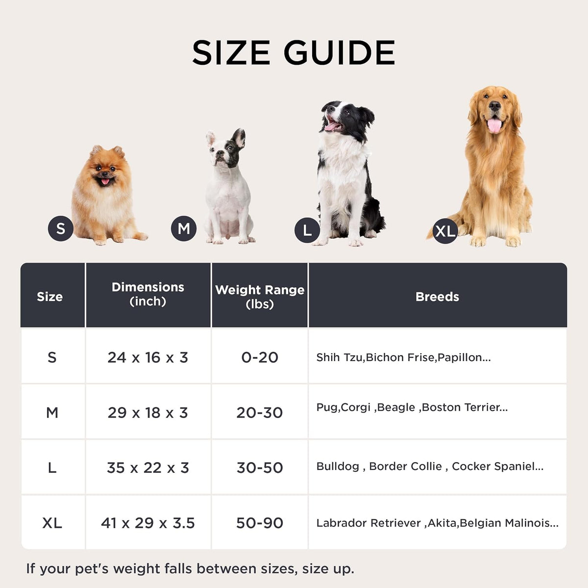 bedsure memory foam dog beds large sized dog, front angle view
