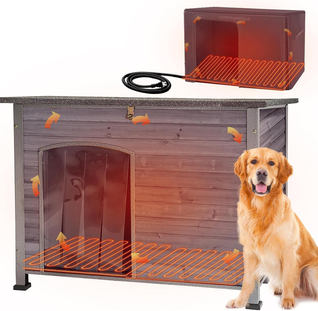 aivituvin dog house with insulated liner, heated outdoor, main product view