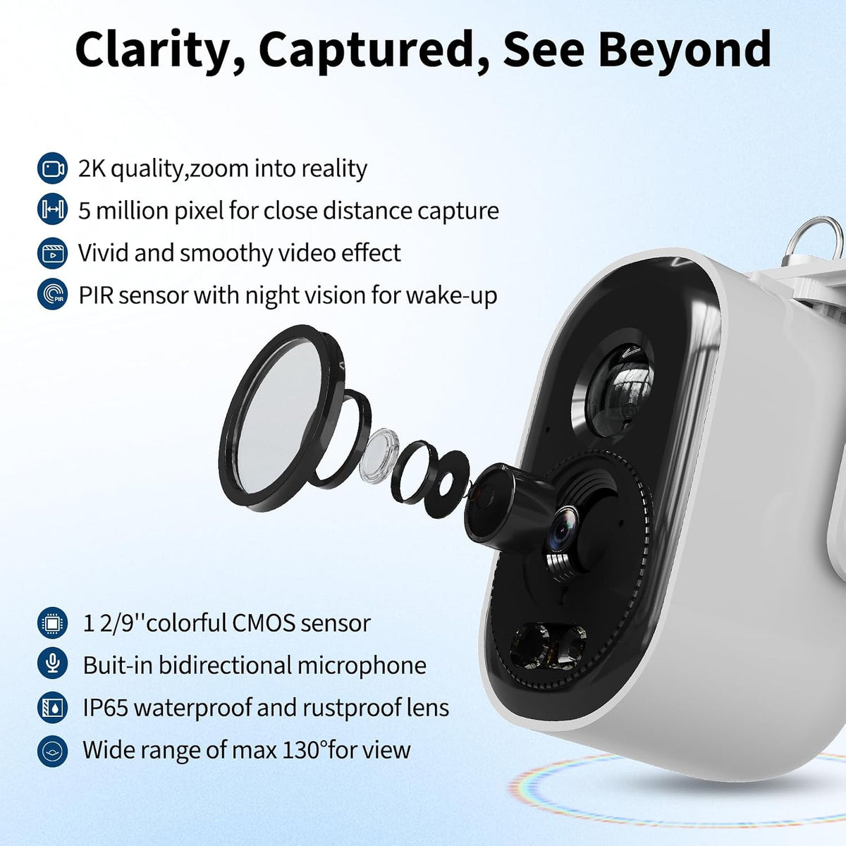garvee smart bird feeder,2l capacity,with 2k camera &, close-up detail