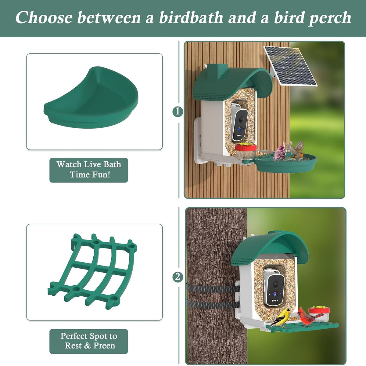3k smart bird feeder with camera, ai bird shown in use