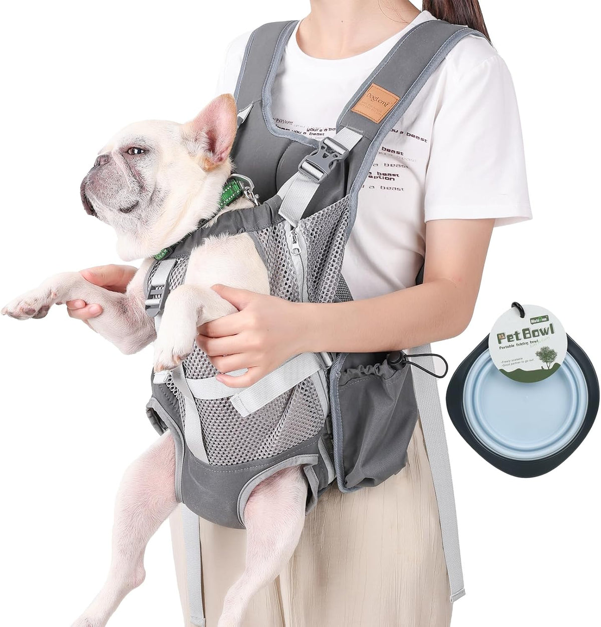 dog carrier backpack - legs out front facing, main product view