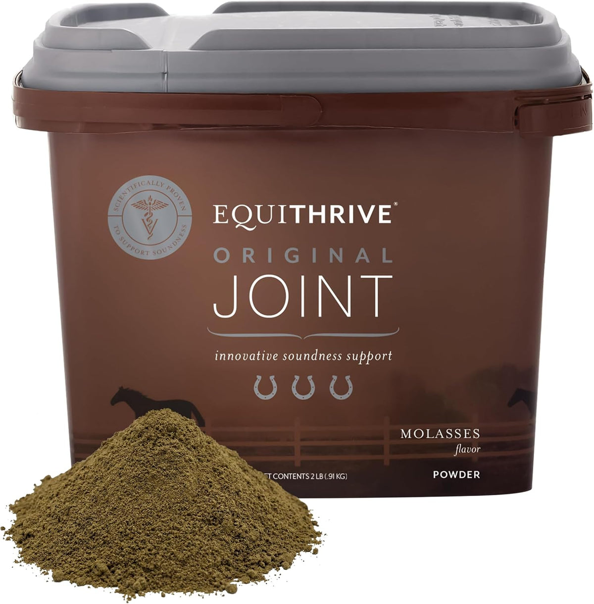 equithrive original joint powder horse supplement, molasses flavor, main product view