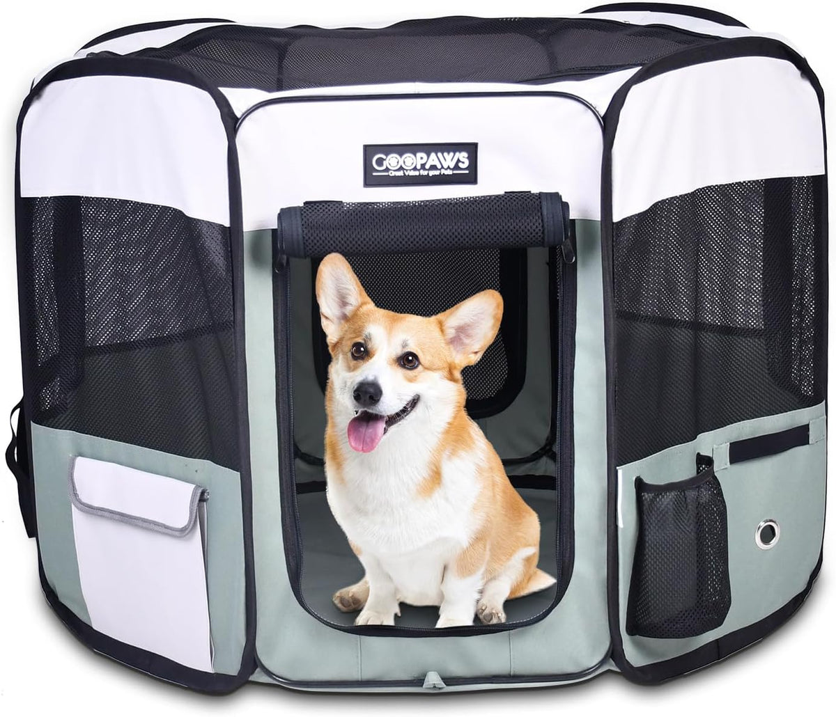 jespet soft dog playpen, portable pet exercise pen, main product view