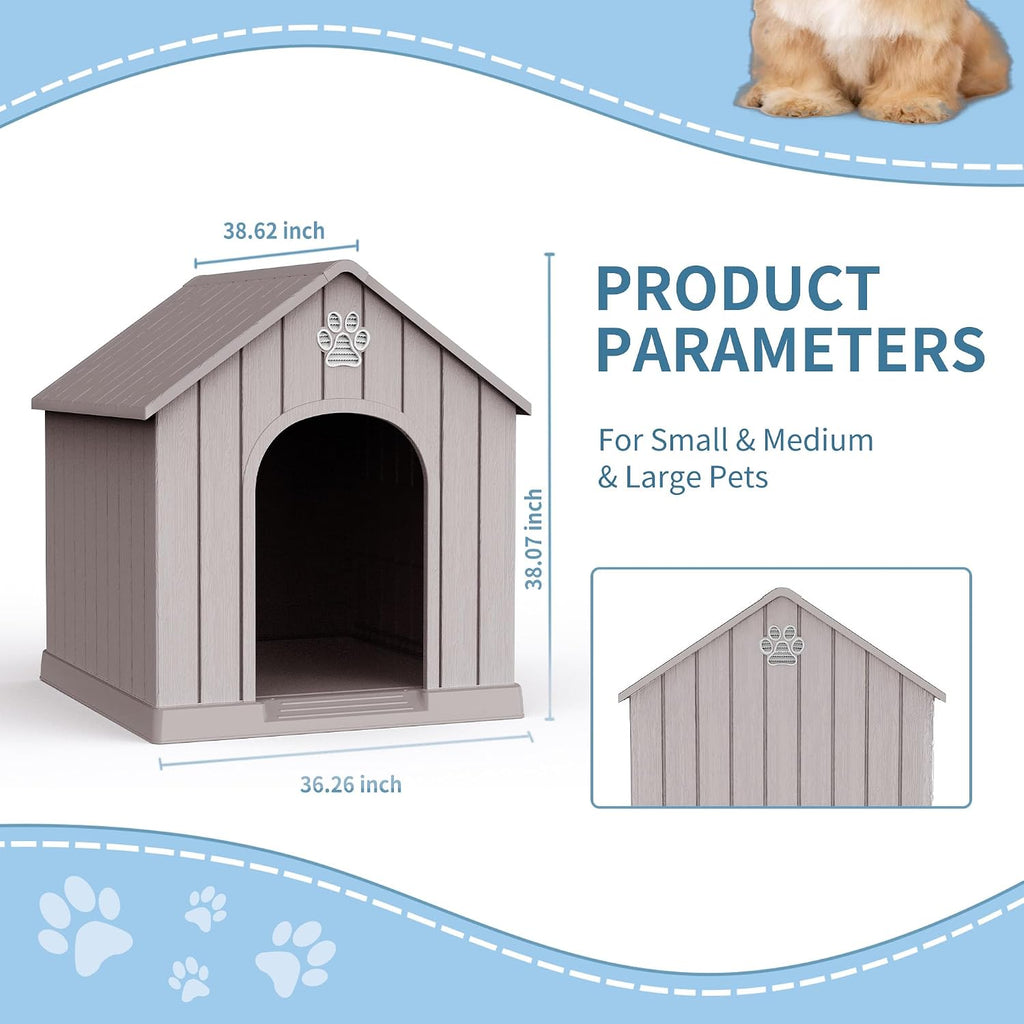 dog house outdoor weatherproof，waterproof resin outside dog house on a desk or shelf