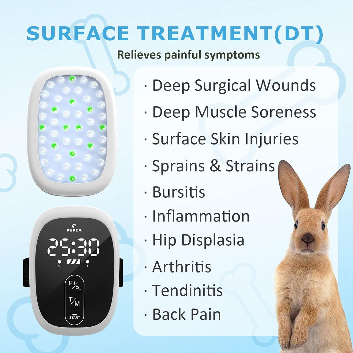 red light therapy for dogs, cold laser therapy, side view