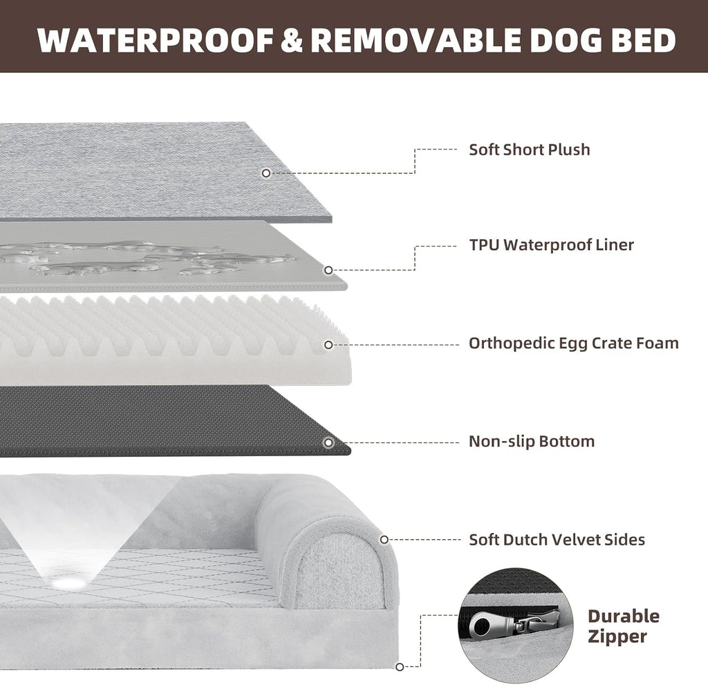 simple trending orthopedic large dog bed, waterproof pet, package contents