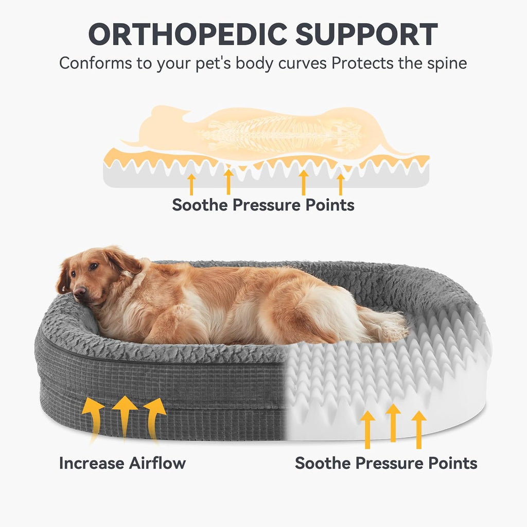 joejoy xl orthopedic dog bed for large dogs shown in use