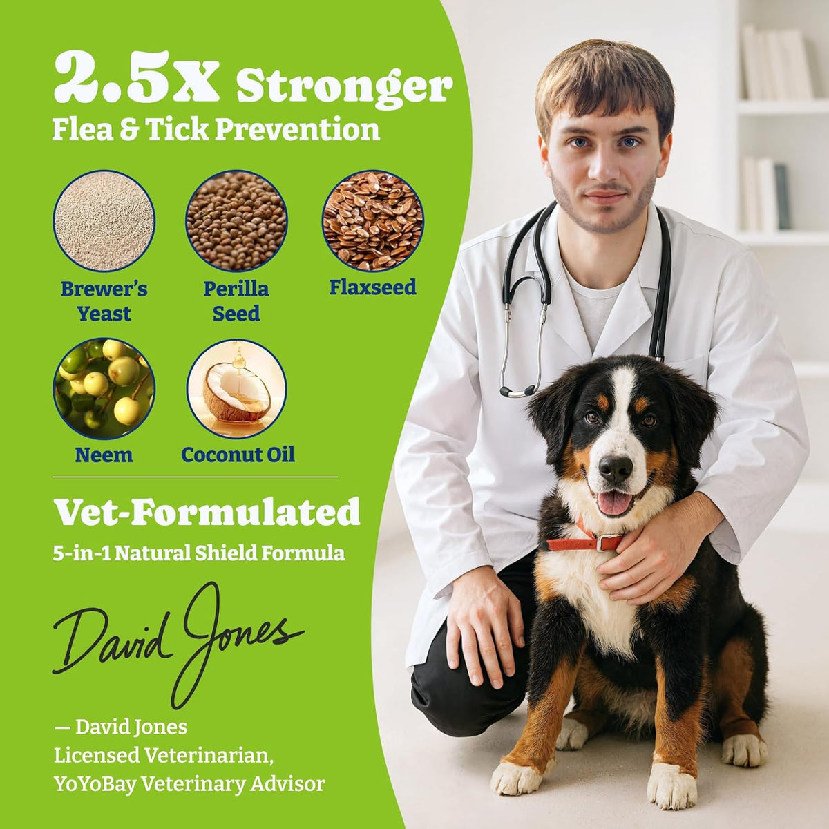 flea & tick prevention for dogs chewables,oral flea shown in use