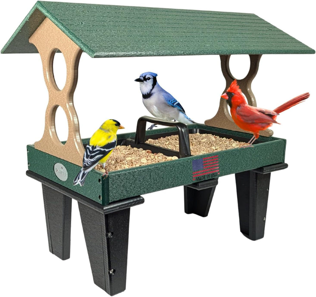 jcs wildlife large ground fly thru bird feeder, main product view