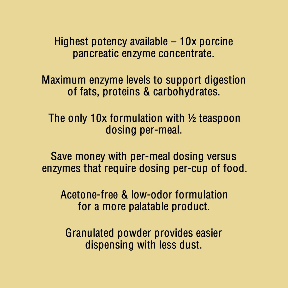 | 10x digestive enzymes for dogs - 8.8, close-up detail