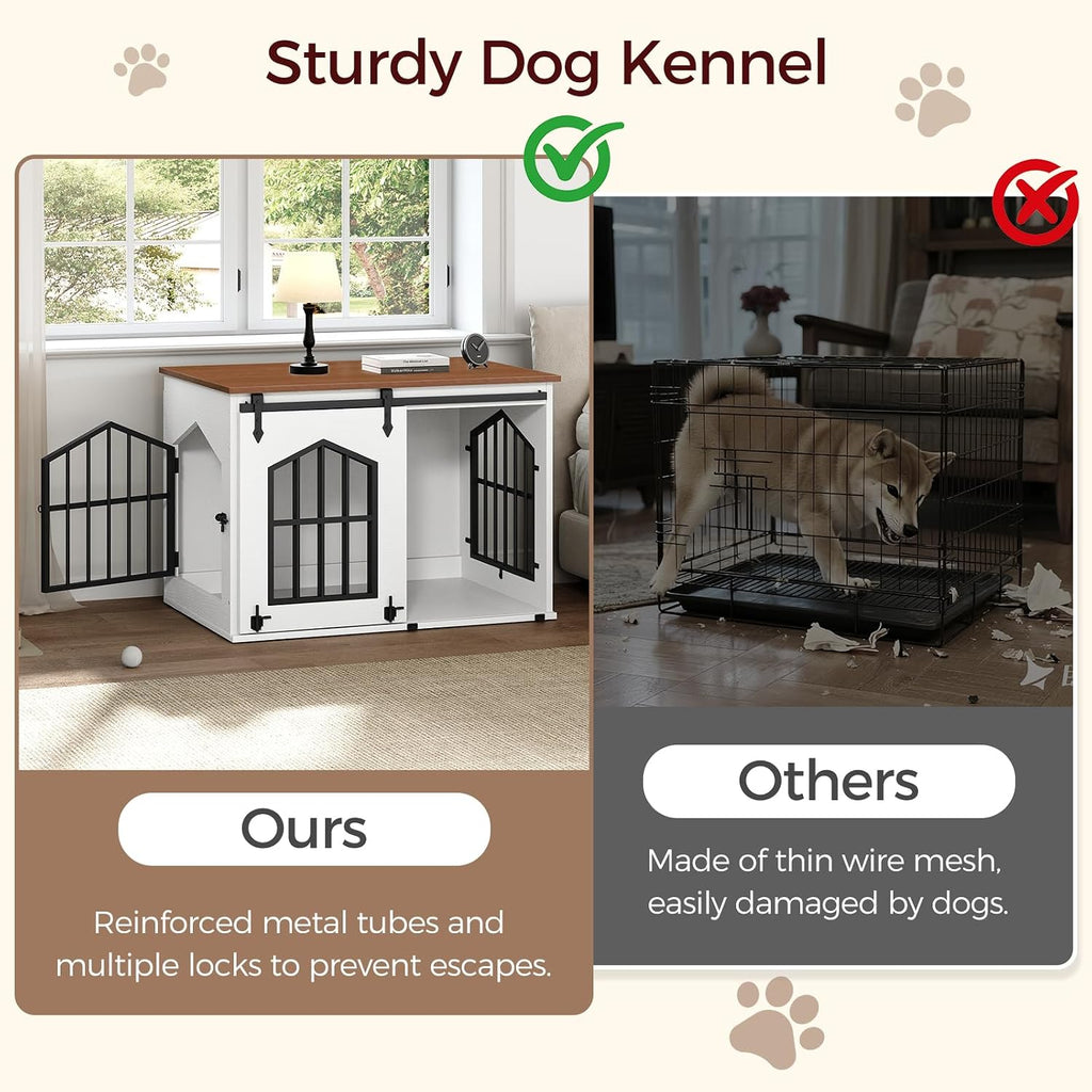 mahancris dog crate furniture, 31.5" farmhouse dog kennel, package contents