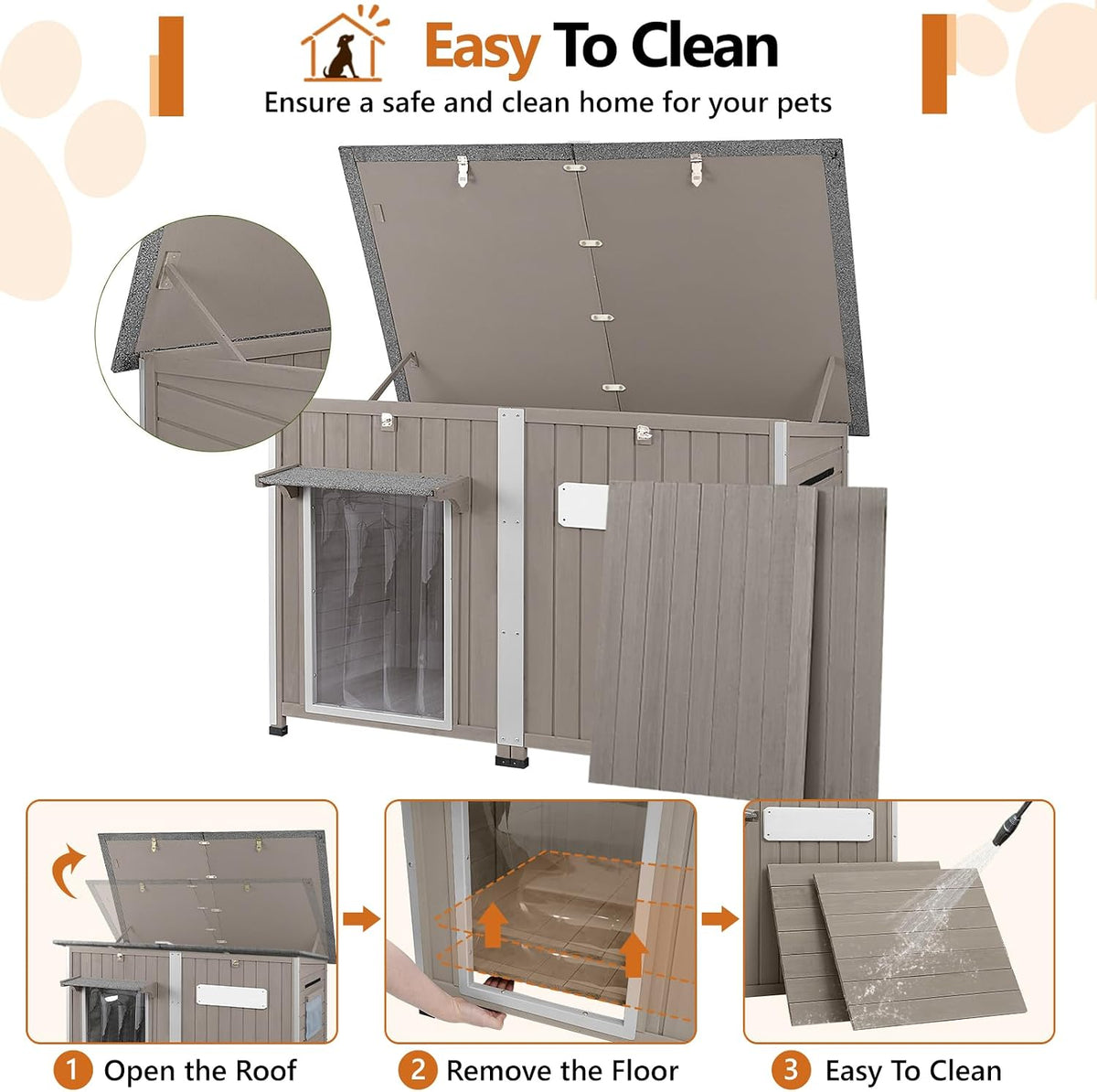 ketive 55" xl insulated outdoor dog house for, view 9