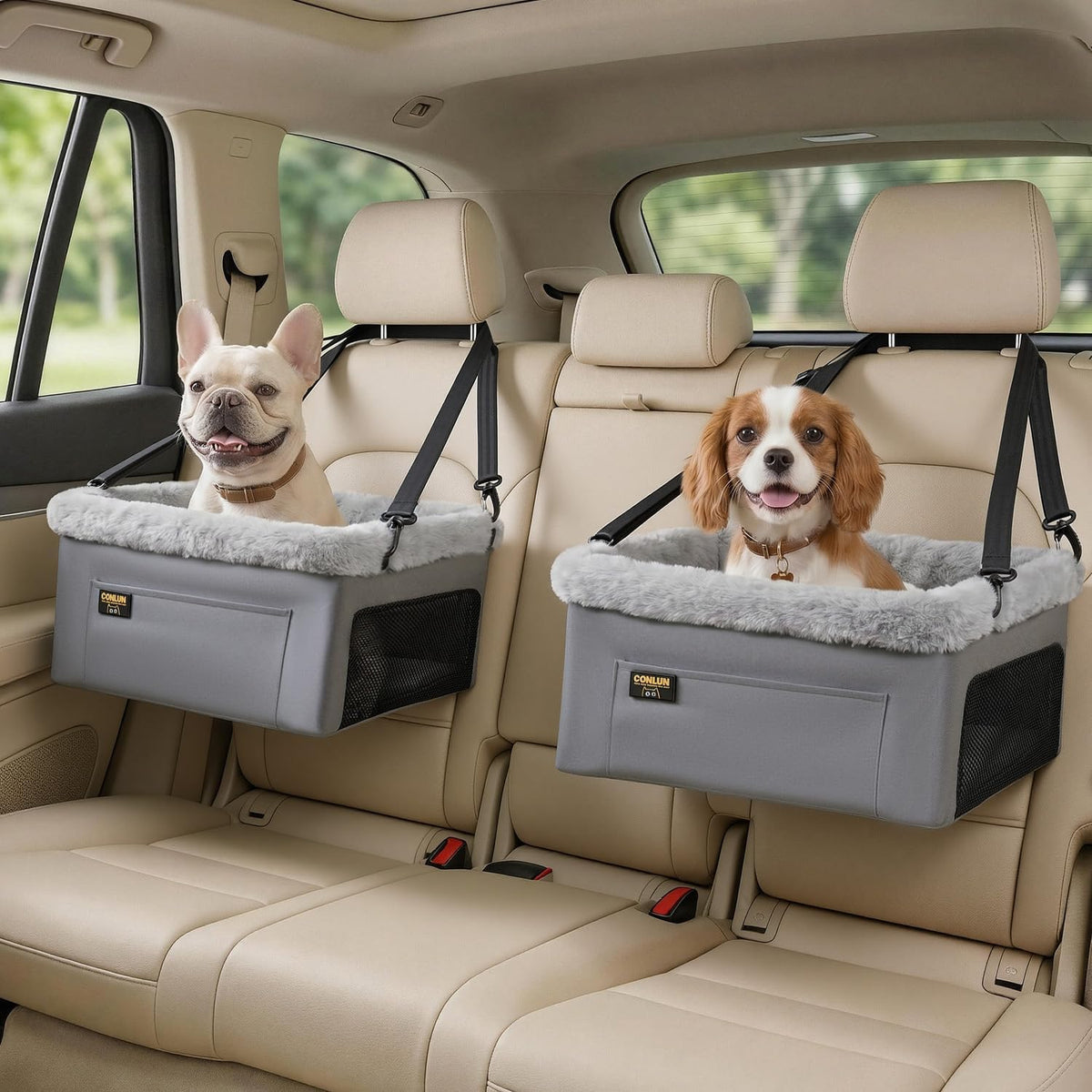 conlun 2-pack dog car seat | steel frame, main product view