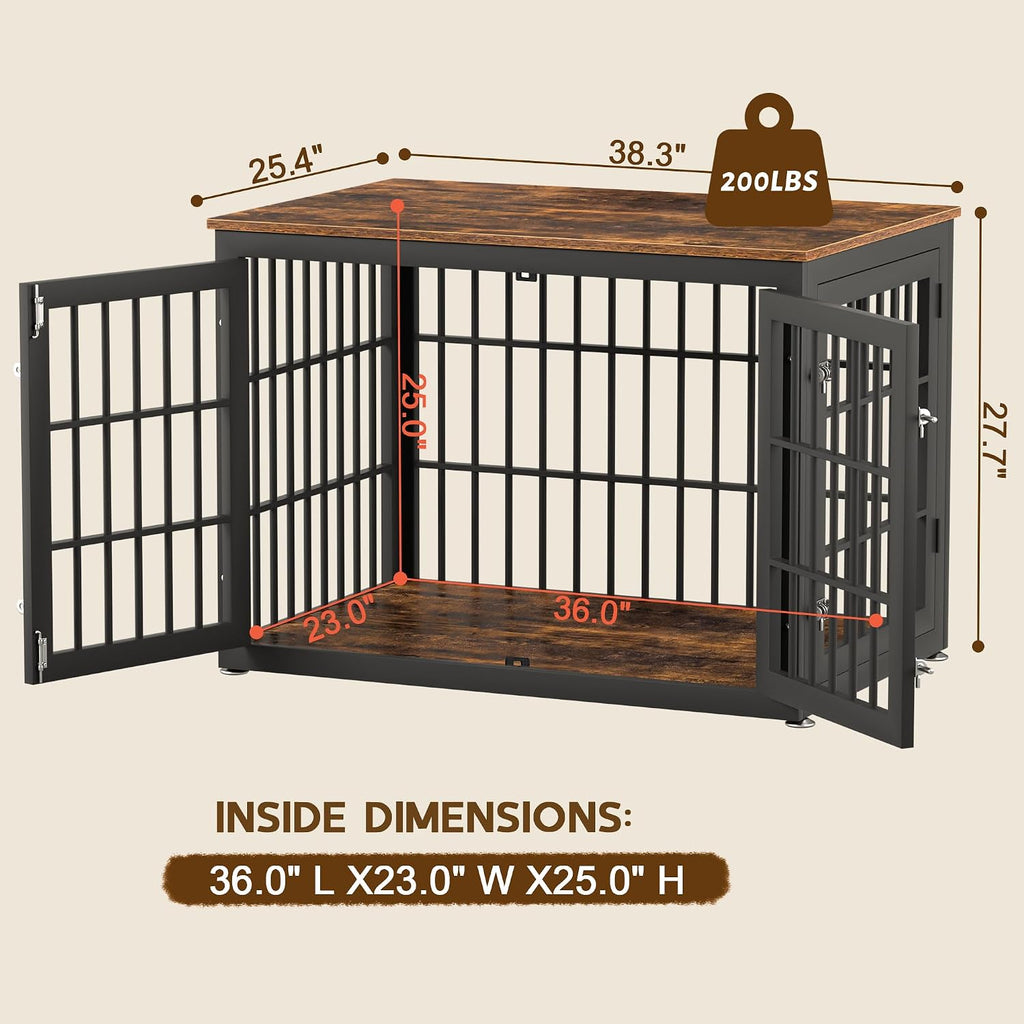 rehomerance 38" heavy duty dog crate furniture for, package contents