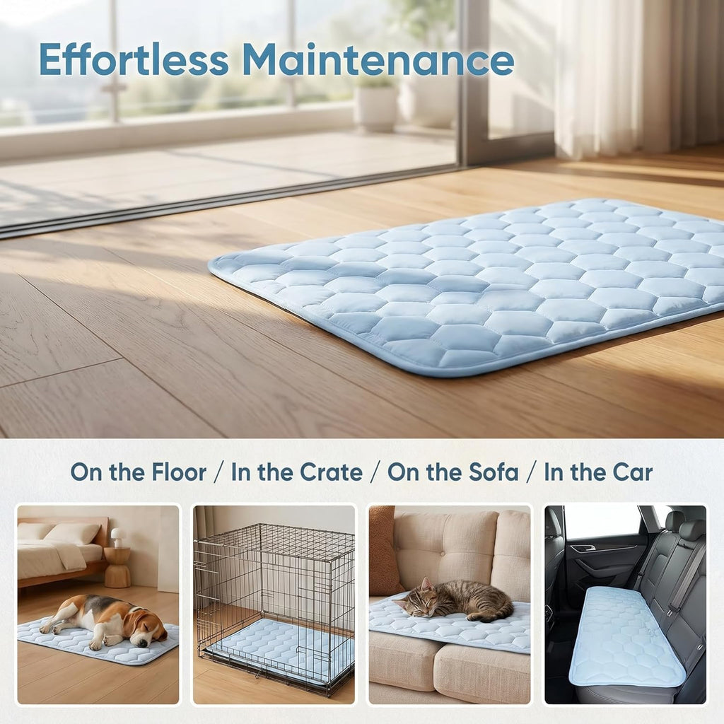 dog cooling mat for large dogs,washable self cooling, side view