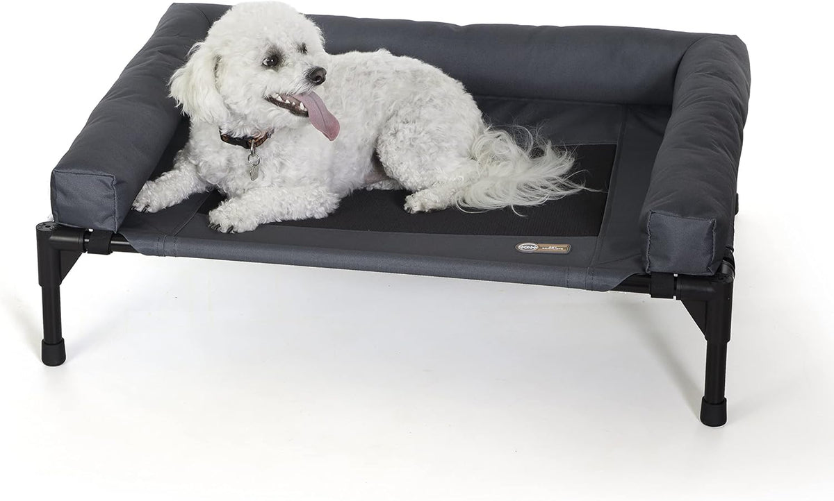 k&h bolster dog cot cooling indoor/outdoor dog bed, main product view