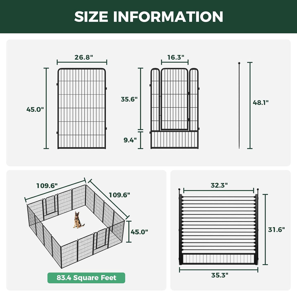 fxw rollick dog playpen with rv step grid, close-up detail