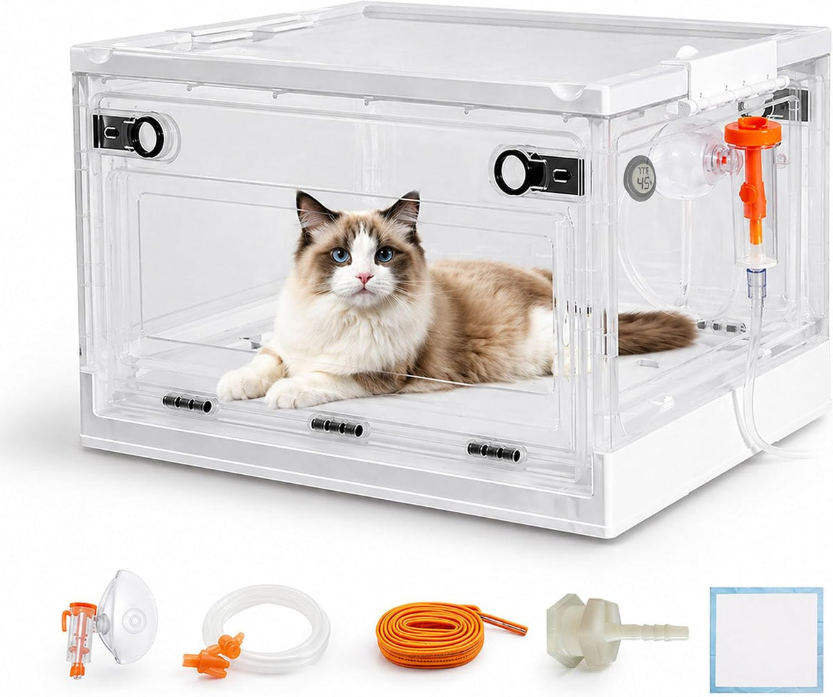 folding dog oxygen chamber with wheels, 115l, main product view