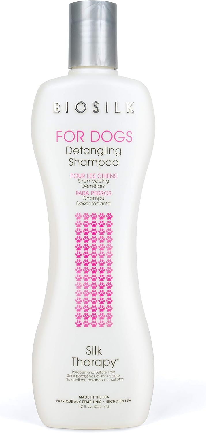 biosilk for dogs silk therapy detangling dog shampoo showing dimensions