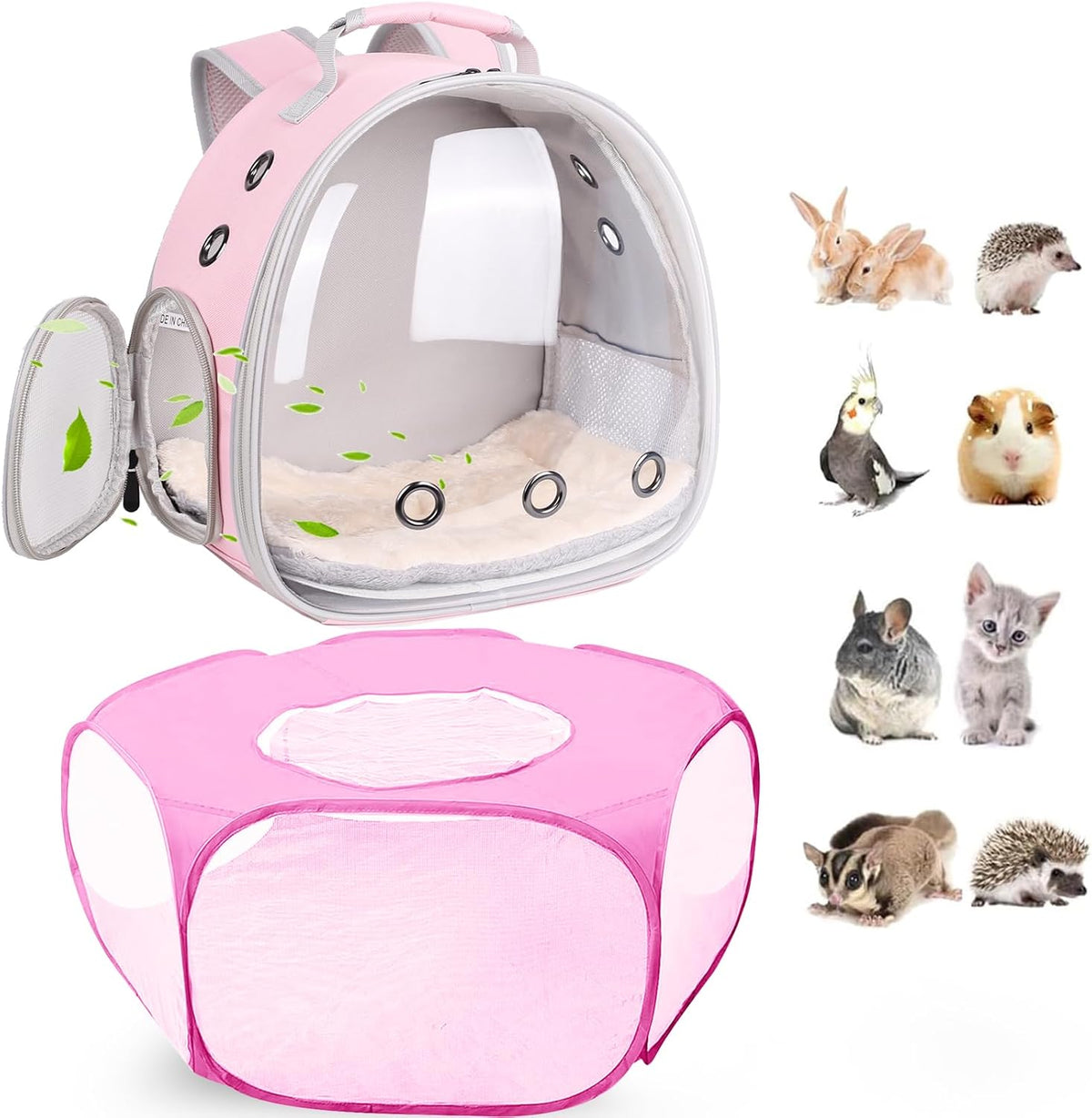 guinea pig carrier backpack and playpen with lid, main product view