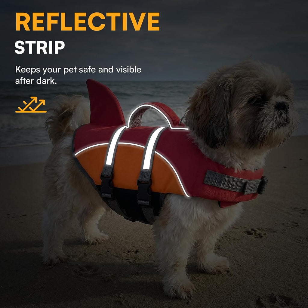 queenmore shark dog life vest - small dog, package contents