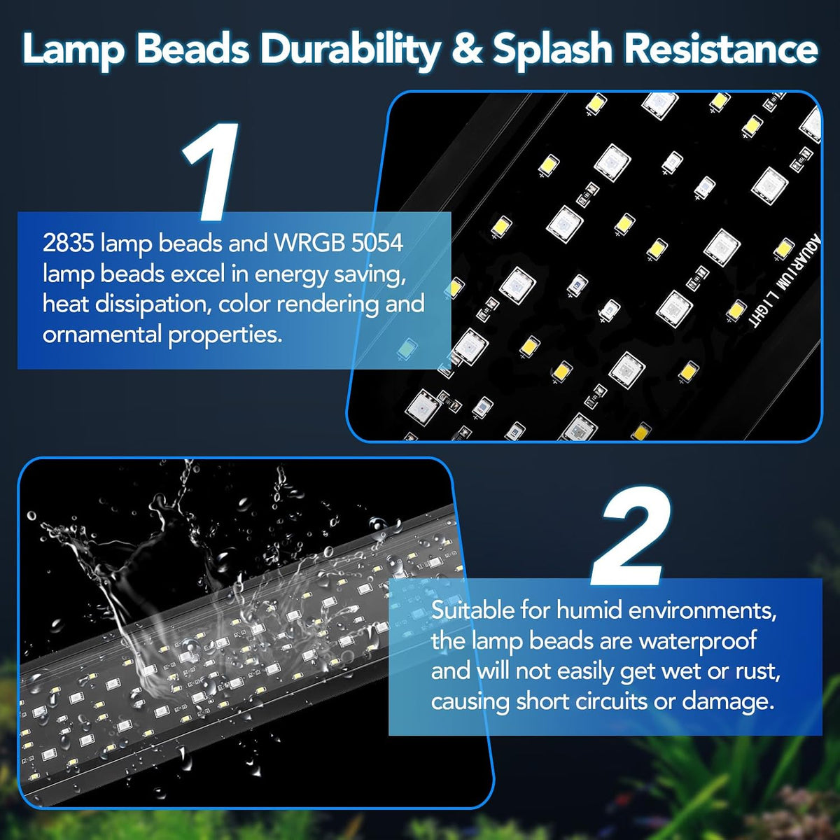 hygger 24/7 customizable aquarium led light, full spectrum, package contents