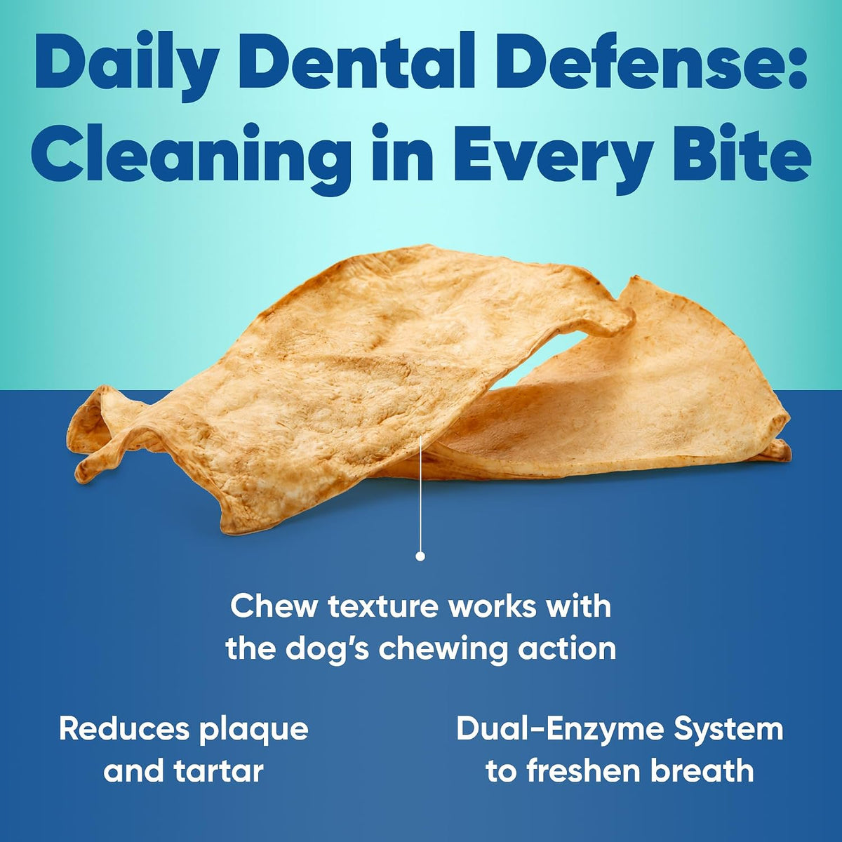 c.e.t. enzymatic oral hygiene chews for dogs, tartar shown in use