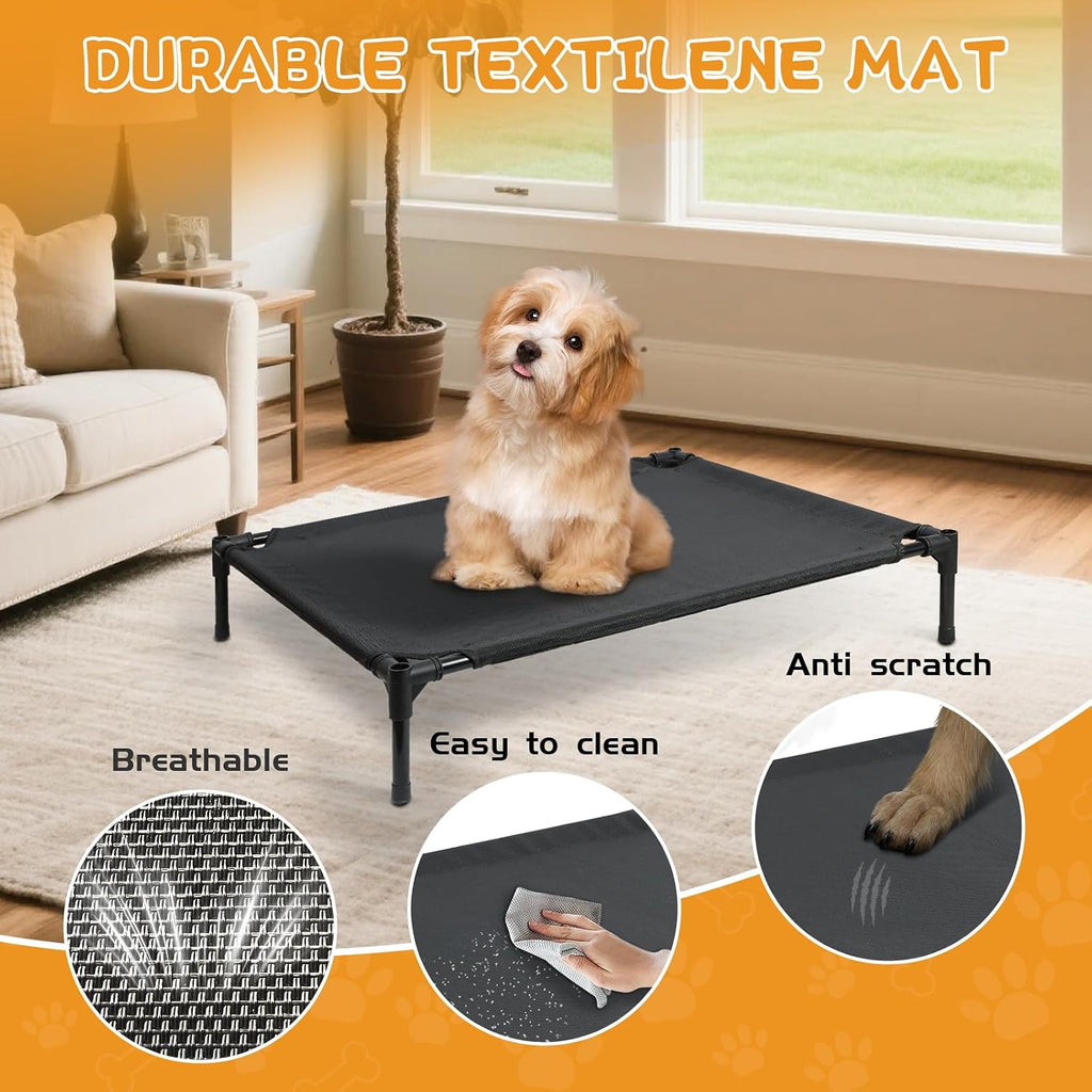 dog house outdoor, 2-in-1 dog house for small/medium showing dimensions