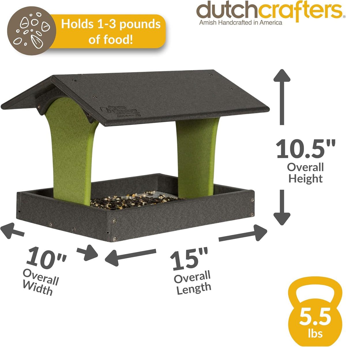 dutchcrafters fly by plastic poly post mount bird, close-up detail