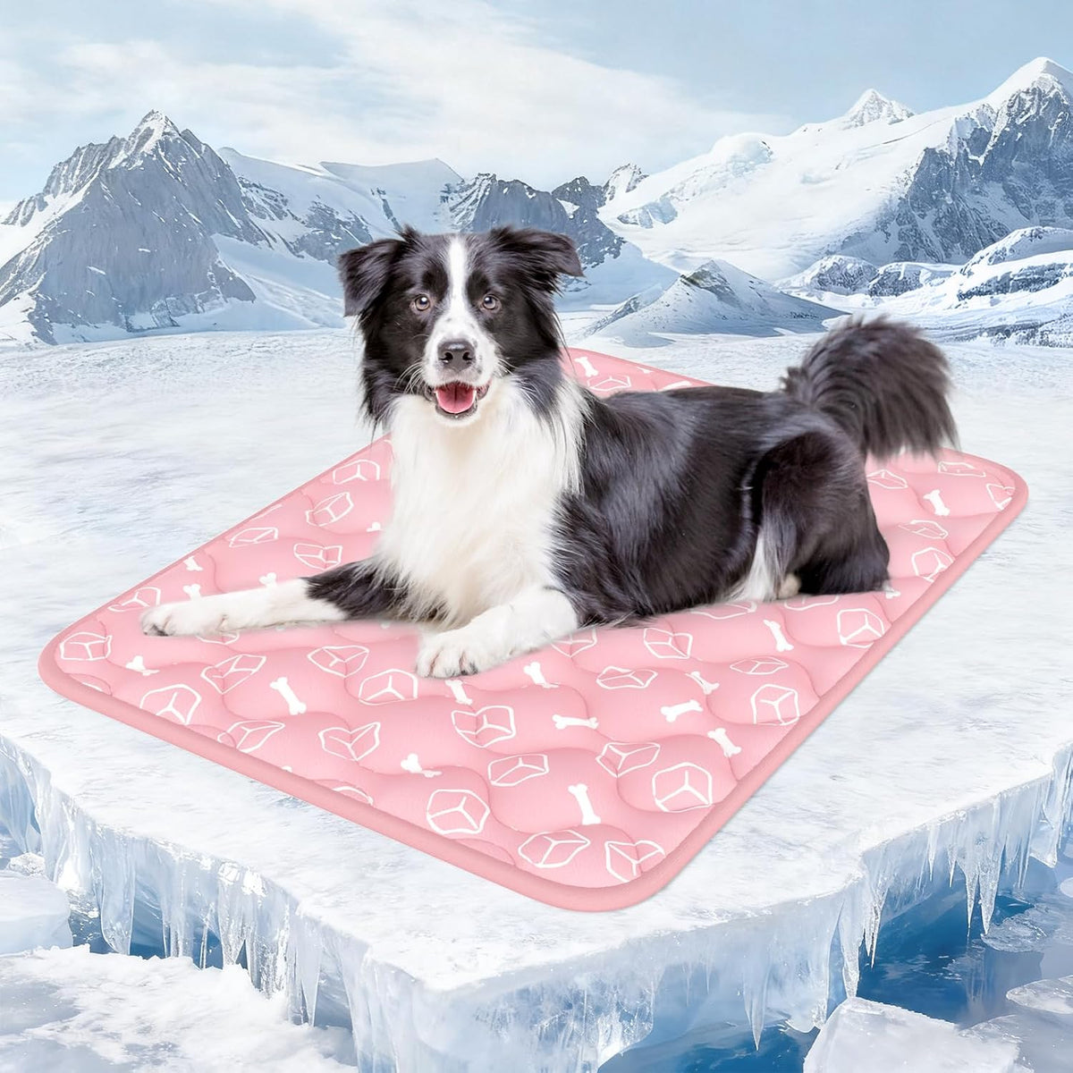 rywell dog cooling mat 2.0,soft blush pink, 44", main product view