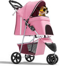 magshion 3-wheel pet stroller for small/medium dog cat, main product view
