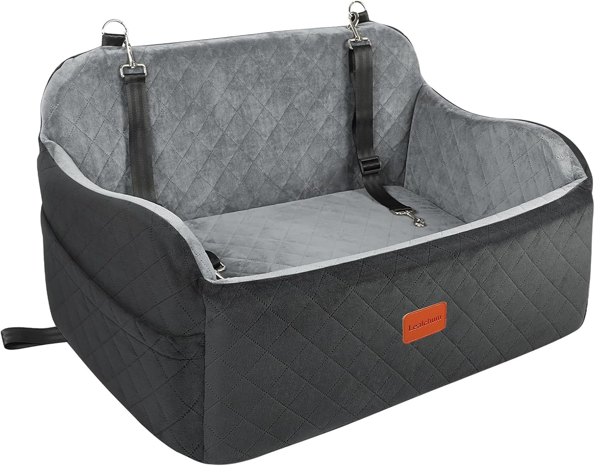 lealchum dog car seat up to 55lb,2 clip-on, main product view