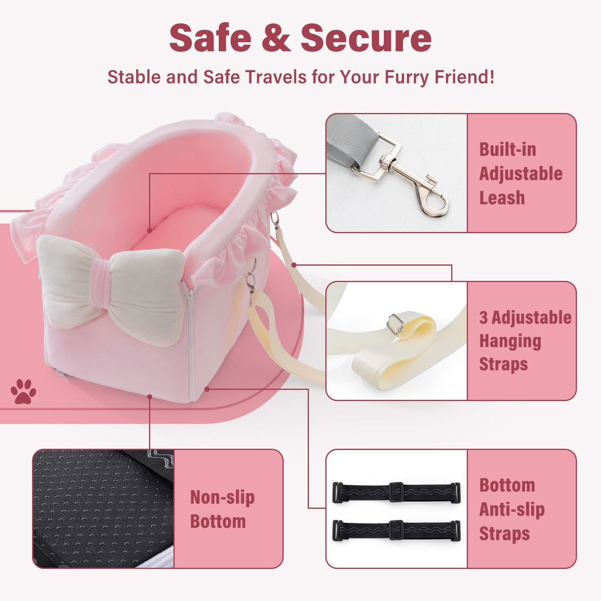 jaoul dog car seat for small dogs shown in use
