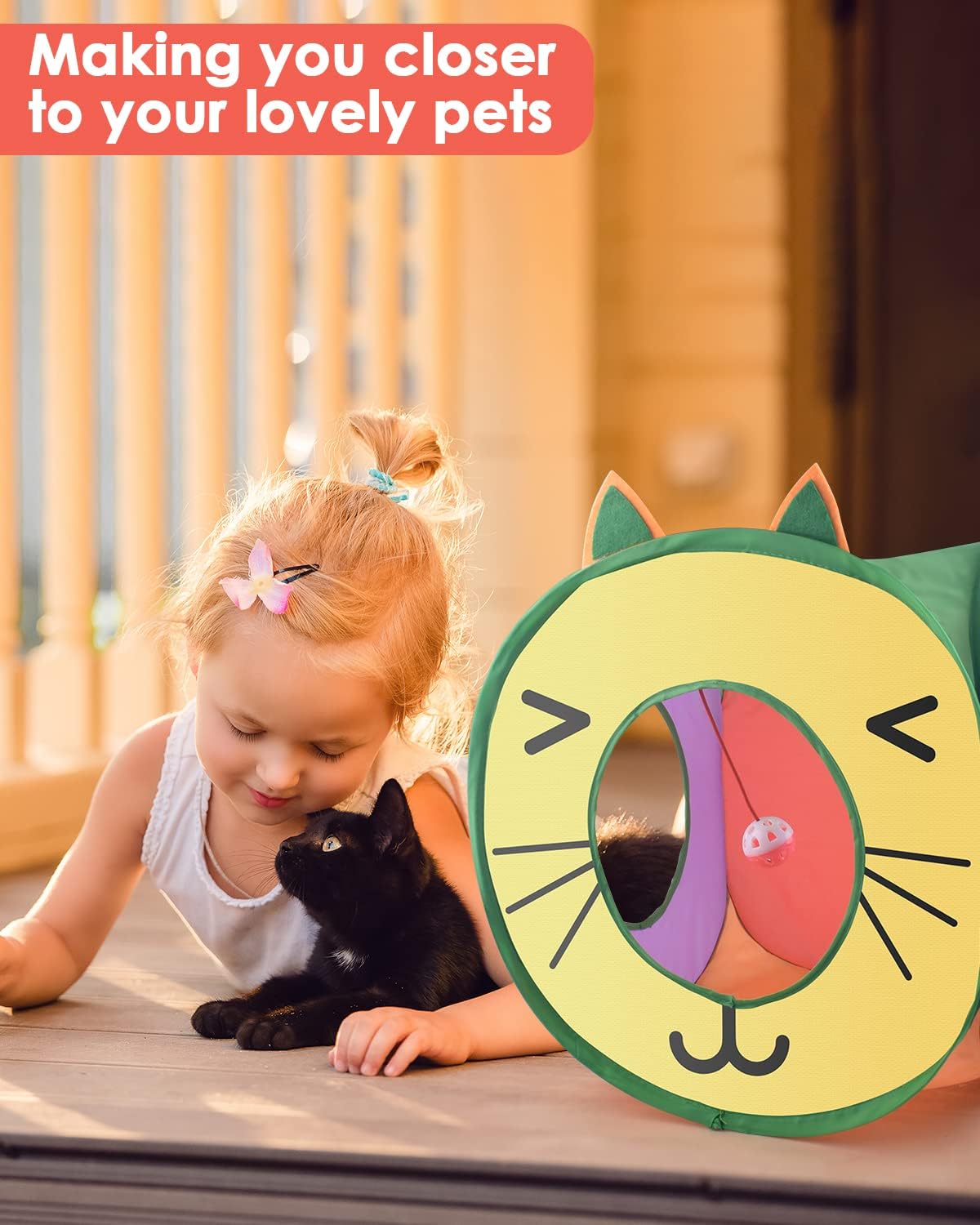 bissap pop up cat cube, collapsible cat hideouts showing dimensions