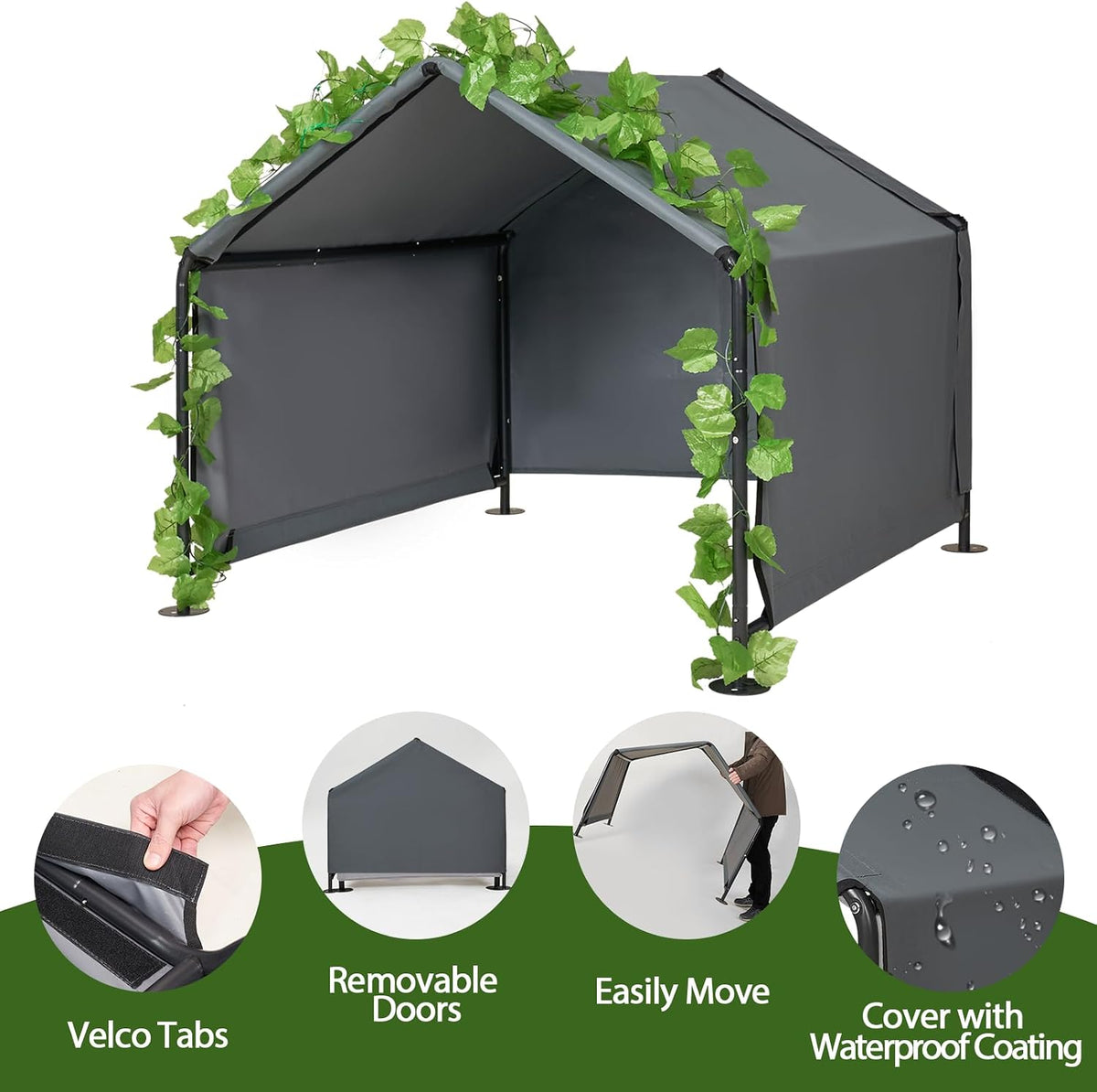 large dog shade for outside - outdoor dog showing dimensions