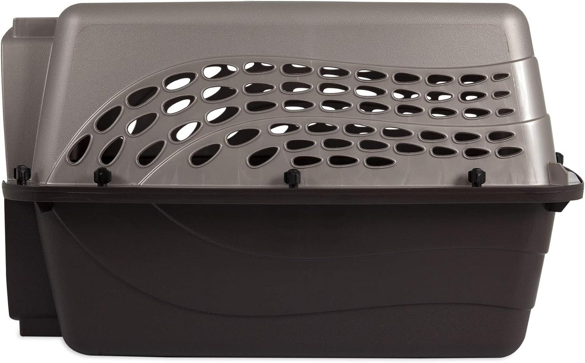 2-door easy load cat & dog kennel-up to, side view